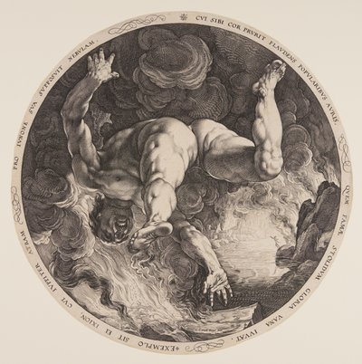 Ixion, fra De fire skændsler af Hendrick Goltzius