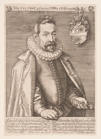 Jan Nicquet, kunstsamler i Amsterdam af Hendrick Goltzius