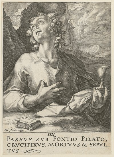 Johannes, ark 4 i serien »Kristus, de tolv apostle og Paulus« af Hendrick Goltzius