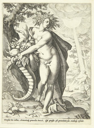 Jorden (Terra) af Hendrick Goltzius