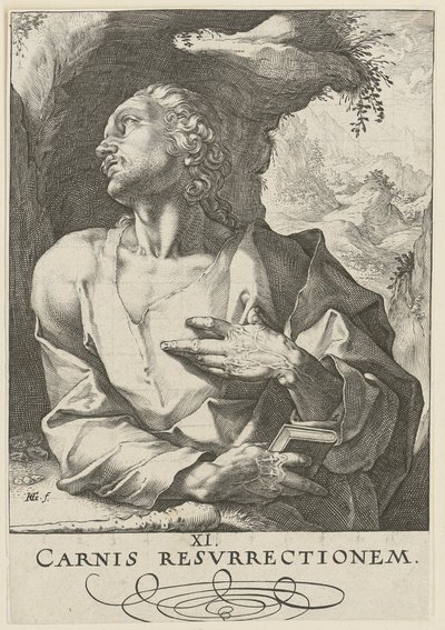 Judas Thaddæus, ark 12 i serien »Kristus, de tolv apostle og Paulus« af Hendrick Goltzius