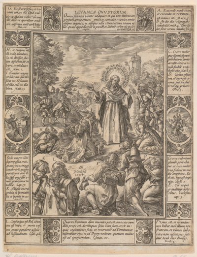 Levamen Onustrorum, blad 1 fra serien »Allegorier over den kristne tro« af Hendrick Goltzius