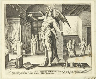 Lægen som djævel af Hendrick Goltzius