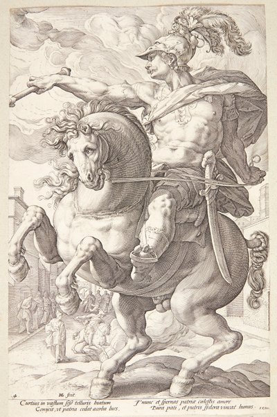 Marcus Curtius af Hendrick Goltzius