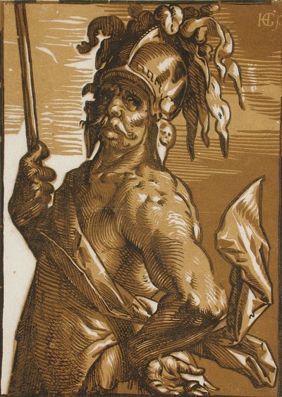 Mars (halvfigur) af Hendrick Goltzius