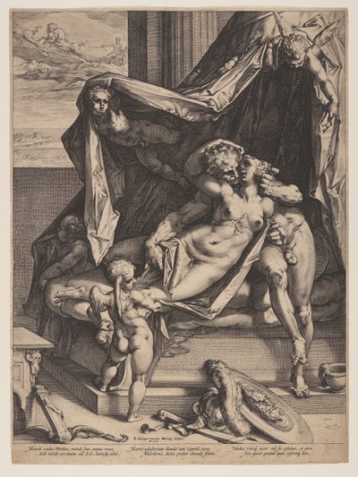 Mars og Venus af Hendrick Goltzius