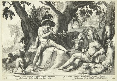 Merkur dysser Argus i søvn af Hendrick Goltzius