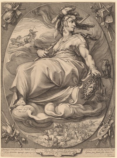 Minerva af Hendrick Goltzius