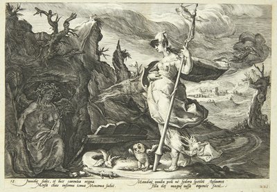 Minerva beordrer misundelse til at fylde Agraulos
