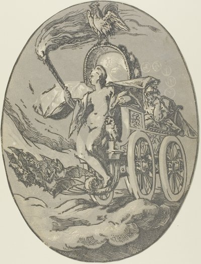 Nox, plade syv fra Demogorgon and the Deities af Hendrick Goltzius