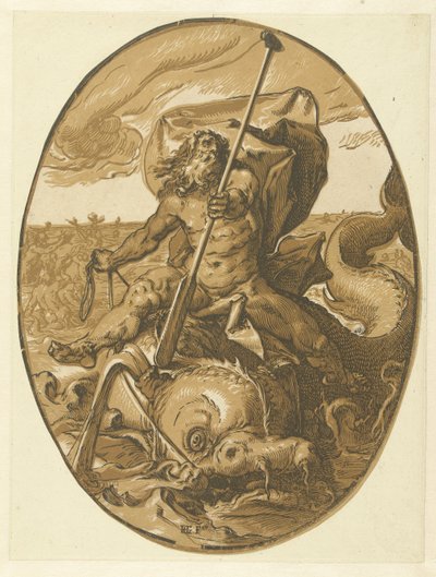 Oceanus Gods and Goddesses (serietitel) af Hendrick Goltzius