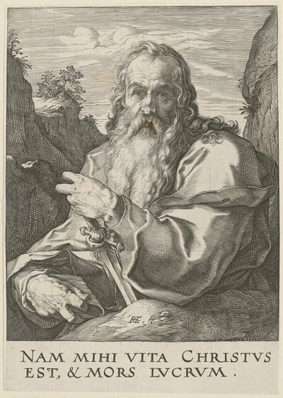 Paulus, ark 14 i serien »Kristus, de tolv apostle og Paulus« af Hendrick Goltzius