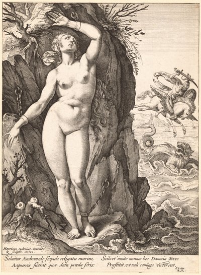 Perseus befrier Andromeda af Hendrick Goltzius
