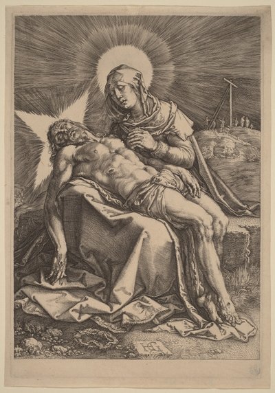 Pietà (Den sorgfulde jomfru med den døde Kristus på sit skød) af Hendrick Goltzius