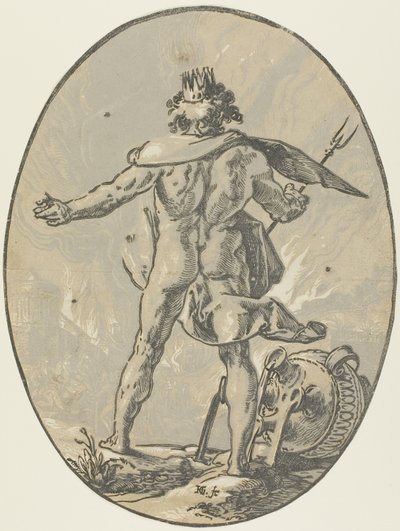 Pluto, plade fire fra Demogorgon and the Deities af Hendrick Goltzius