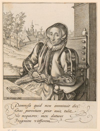 Portræt af Anna Fullings af Hendrick Goltzius