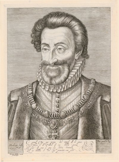 Portræt af Henrik 4., konge af Frankrig af Hendrick Goltzius