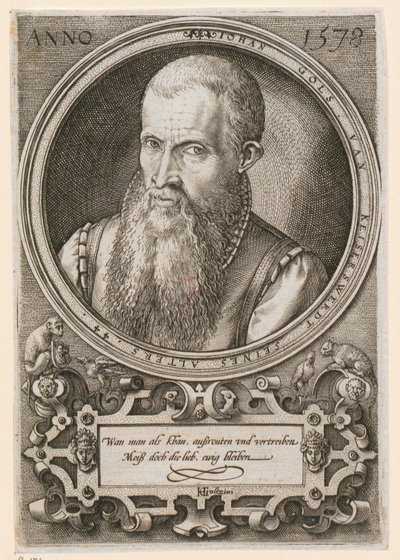 Portræt af Jan Goltz II [Jan Gols; Johan Gols] af Hendrick Goltzius