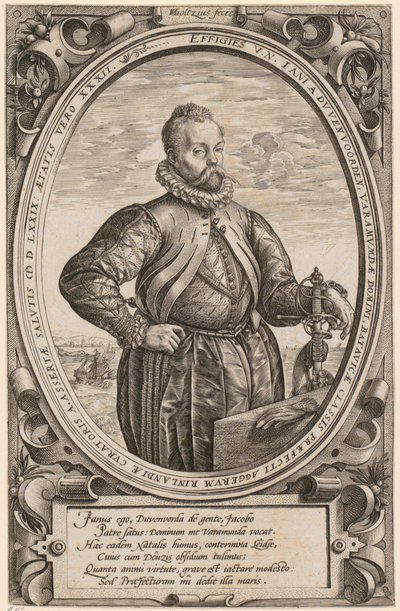 Portræt af Jan [Johann] van Duvenvoorde af Hendrick Goltzius