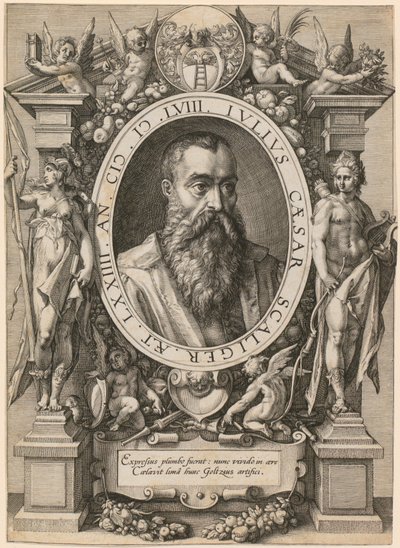 Portræt af Julius Caesar Scaliger af Hendrick Goltzius