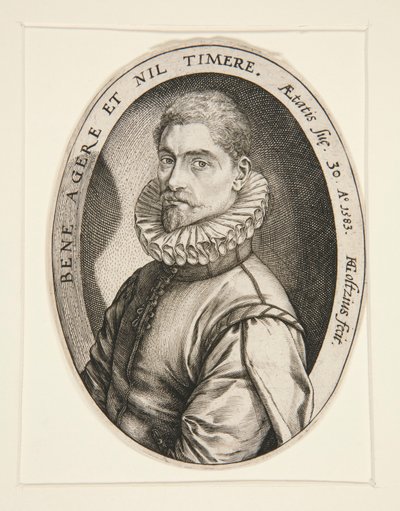 Portræt af Hieronymous Scholiers af Hendrick Goltzius