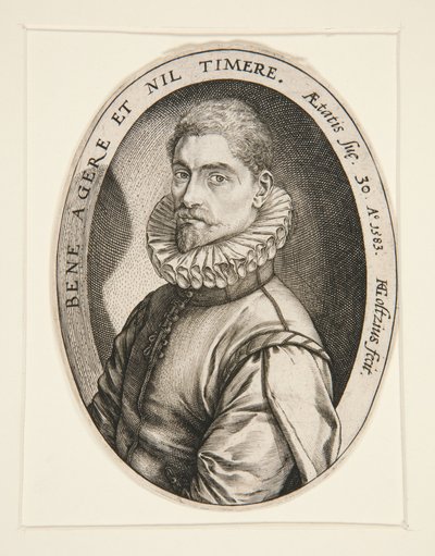 Portræt af Hieronymous Scholiers af Hendrick Goltzius