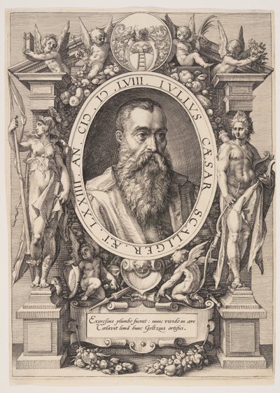 Portræt af Julius Cæsar Scaliger af Hendrick Goltzius