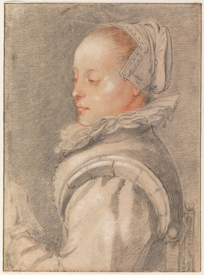 Portræt af en ung kvinde af Hendrick Goltzius