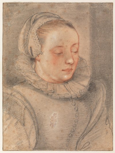 Portræt af en ung kvinde af Hendrick Goltzius