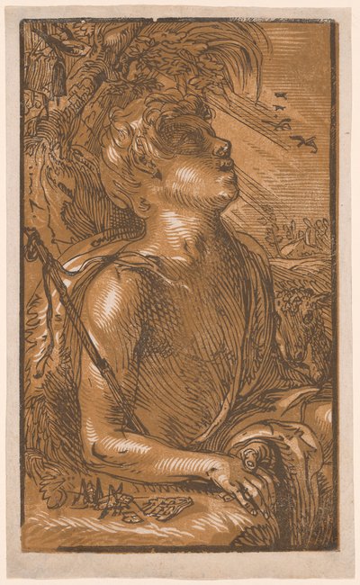 Den hellige Johannes Døberen af Hendrick Goltzius