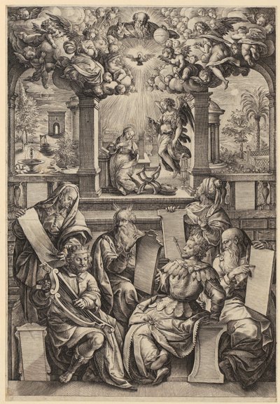 Seks profeter ved bebudelsen af Hendrick Goltzius