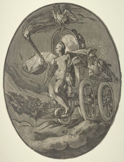 Syv guddomme: Nox (nat) af Hendrick Goltzius