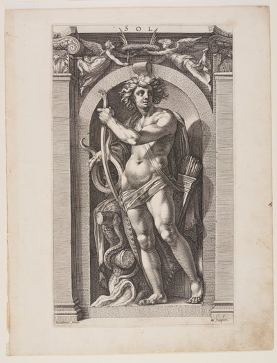 Sol, fra otte hedenske guder af Hendrick Goltzius