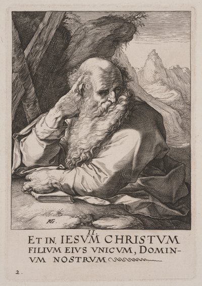 Andreas, fra Kristus, apostlene og Paulus med trosbekendelsen af Hendrick Goltzius