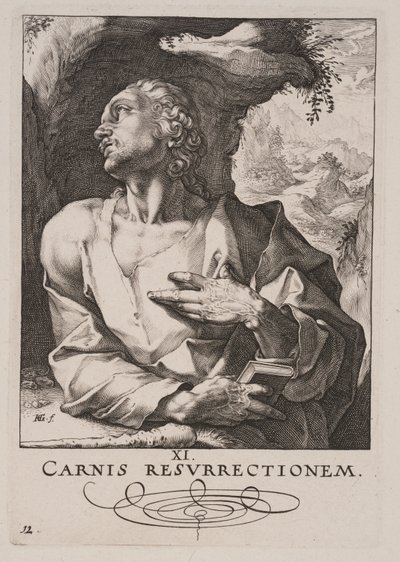 Judas Thaddeus, fra Kristus, apostlene og Paulus med trosbekendelsen af Hendrick Goltzius