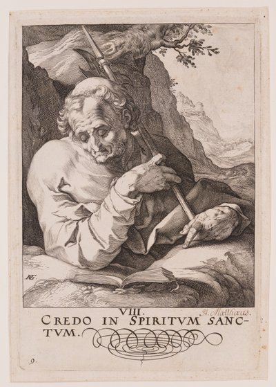 Matthæus, fra Kristus, apostlene og Paulus med trosbekendelsen af Hendrick Goltzius