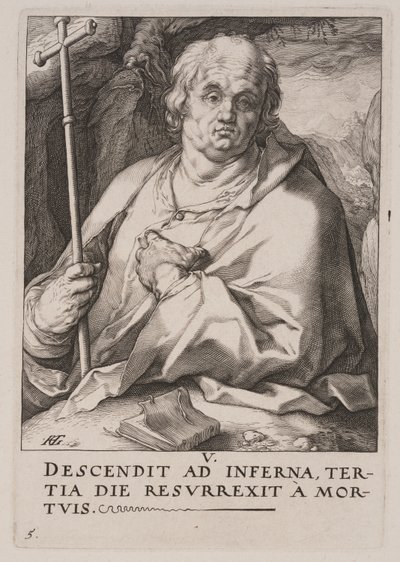 Filip, fra Kristus, apostlene og Paulus med trosbekendelsen af Hendrick Goltzius