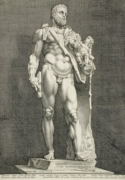 Kejser Commodus som Herkules af Hendrick Goltzius