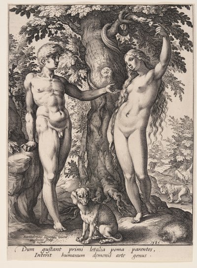 Menneskets fald af Hendrick Goltzius
