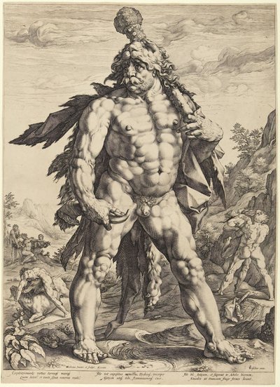 Den store Herkules, eller „Knollenman“ af Hendrick Goltzius