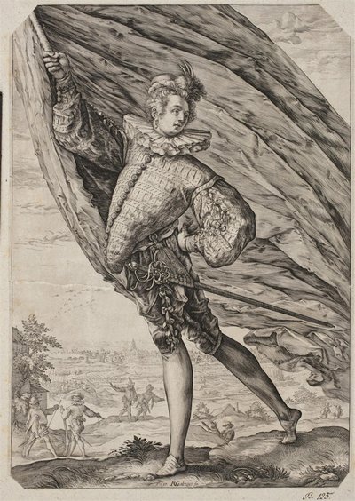 Den store fanebærer af Hendrick Goltzius