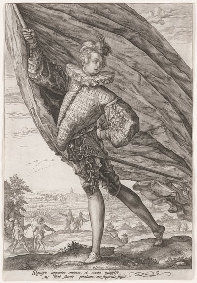 Den store fanebærer af Hendrick Goltzius