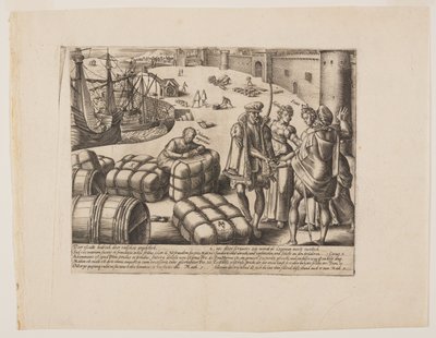 Den uvidende notar, fra Litis Abusus (Lovens misbrug) af Hendrick Goltzius