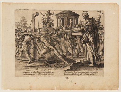 Sankt Philips martyrium, fra Kristi og apostlenes martyrium af Hendrick Goltzius