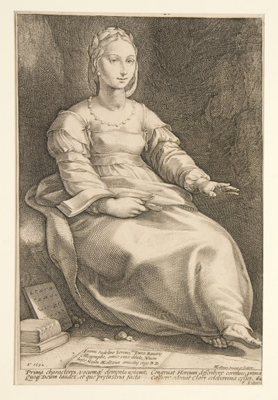 The Nine Muses: Calliope, #1 i en serie på 9 af Hendrick Goltzius