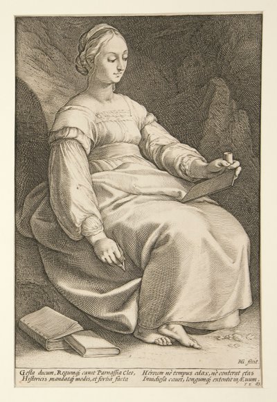 The Nine Muses: Clio, #4 i en serie på 9 af Hendrick Goltzius