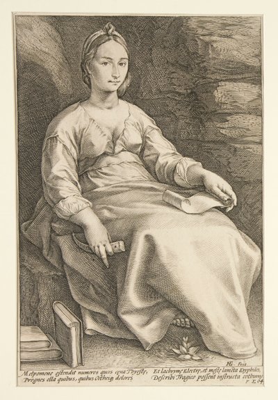The Nine Muses: Melpomene, #3 i en serie af 9 af Hendrick Goltzius