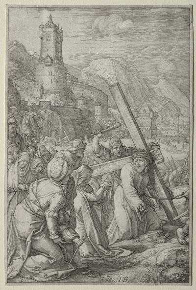 Lidenskaben: Kristus bærer korset af Hendrick Goltzius