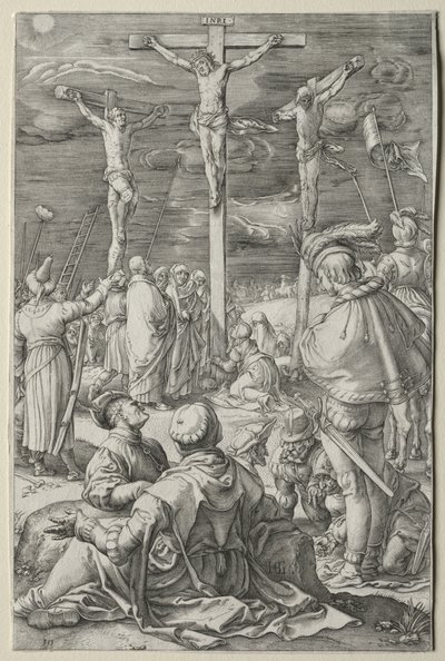 Lidenskaben: Kristus af korset mellem de to tyve af Hendrick Goltzius
