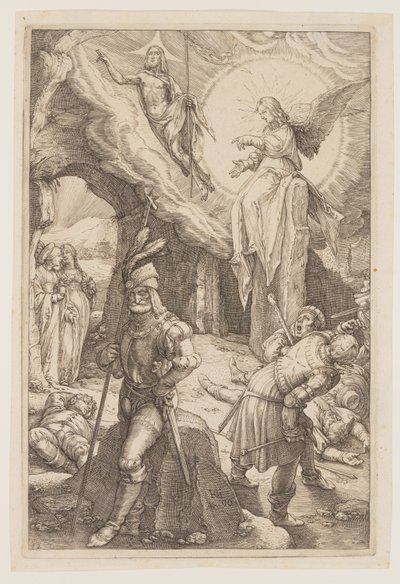 Opstandelsen, fra The Passion af Hendrick Goltzius